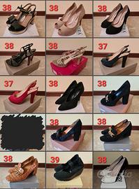 scarpe tacchi sandali 37 38 39 decollete plateau