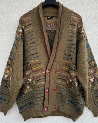 Cardigan vintage in alpaca e lana vergine anni 90