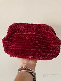 Borsa in velluto rosso