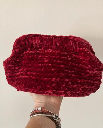 Borsa in velluto rosso