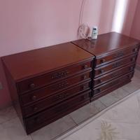 Gruppo Notte Classico in Legno: 2 Cassettiere/Comò