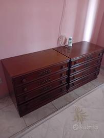 Gruppo Notte Classico in Legno: 2 Cassettiere/Comò