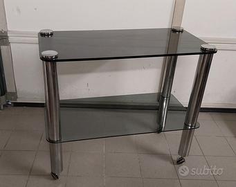 Carrello con ruote in vetro