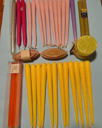 Candele in cera d'arredo