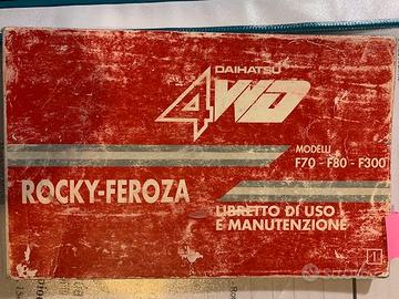 Libretto uso e manutenzione Feroza Daihatsu