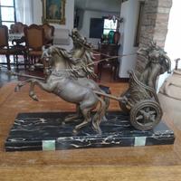 Biga romana in bronzo