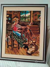 quadro ricamato a mano