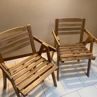 DUE POLTRONE LEGNO ESTERNI
