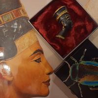 Spilla origvintage Egitto80 busto regina Nefertiti
