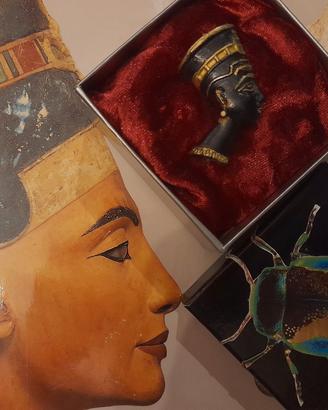 Spilla origvintage Egitto80 busto regina Nefertiti