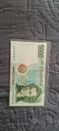 banconota 5000 lire Bellini f.d.s.