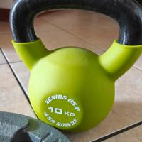 Kettlebell da 10 kg + Peso in ghisa da 10 kg