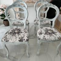 Set 4 sedie shabby chic