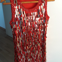 Vestiti / costumi di scena rosso / oro