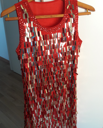 Vestiti / costumi di scena rosso / oro