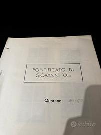 Collezione quartine Papa Giovanni XXIII 1959-63