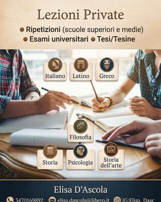 Lezioni private italiano latino greco filosofia e 