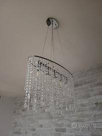 lampadario cristallo 5 luci ideal lux