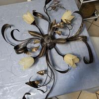 Lampadario n arte povera artigianale