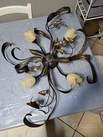 Lampadario n arte povera artigianale