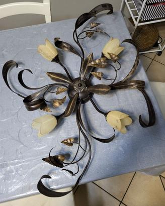 Lampadario n arte povera artigianale