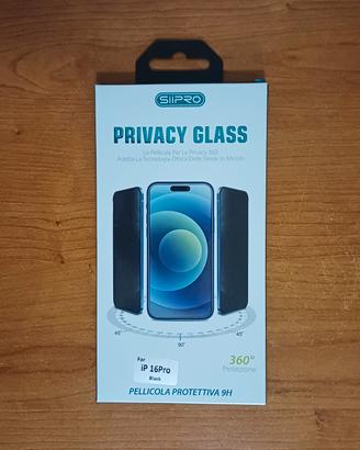 Pellicola Protettiva Privacy 9H per iPhone 16 Pro