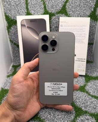 iPhone 16 Pro Max 256gb Natural - Garanzia 12 Mesi