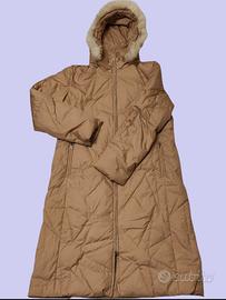 CAROL piumino lungo cappuccio pelliccia inverno M