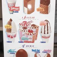 Tabella gelati in lire anno 1996