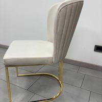 Sedie nuov velluto e metallo per tavolo da pranzo