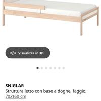Lettino ikea sniglar + materasso nuovo!!