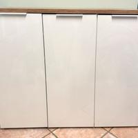 Scarpiera moderna bianca e rovere