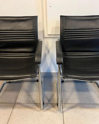 Poltroncine Cantilever Vintage Anni '70/80 - Pelle