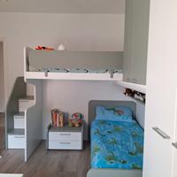 Cameretta soppalco 2 letti bambini da mobilificio