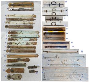 Antico fermaporta saliscendi chiavistello gancio