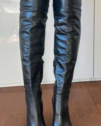 Stivali cuissardes pelle nera