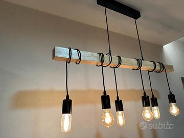 Lampadario stile industriale