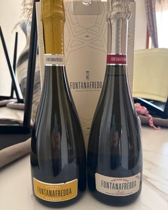 Set 2 Vino champagne Fontanafredda