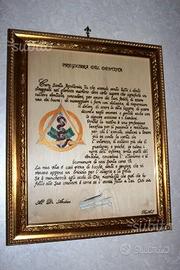 Quadro preghiera del dentista s. apollonia