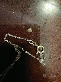 Collana Vintage in Oro 14k ,Ciondolo Corallo