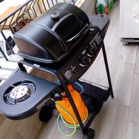 Barbecue a gas con fornello 