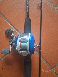 canna da pesca da casting piu mulinello