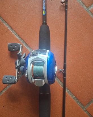 canna da pesca da casting piu mulinello