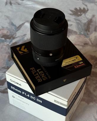 Sigma 30mm f/1.4 + filtro K&F Concept 52mm