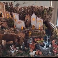 Presepe Artigianale con Cascata di acqua