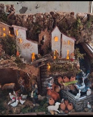 Presepe Artigianale con Cascata di acqua