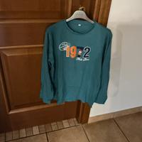 Maglia verde acqua con scritta frontale -Taglia XL
