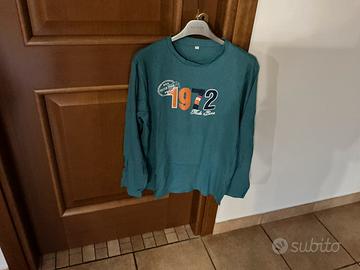 Maglia verde acqua con scritta frontale -Taglia XL