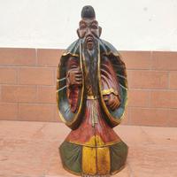 Statua Orientale Saggio Divinità Thailandese Teak
