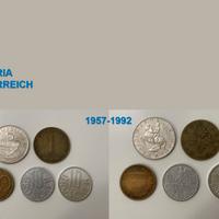 Monete pre euro Austria Schilling 1957-1992